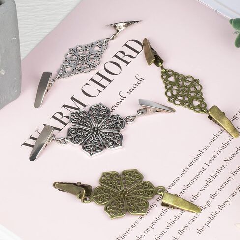 4 قطع من مشابك سويتر ريترو من موتزو ، مشابك الياقة من سبيكة الزنك ، بلوزة شال قميص مشابك، ظهر الفساتين مشبك شال، أنيقة لمزاج أنيق للنساء والفتيات والسيدات، الزنك, الزنك in Kuwait