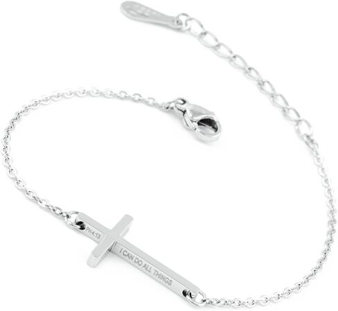 WDSHOW Sideways Cross Bracelets Rose Gold-Tone Silver-Tone in Kuwait