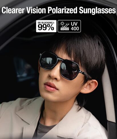 BENEUNDER Ultra Lightweight Polarized Folding Sunglasses with UV400 Protection in Kuwait