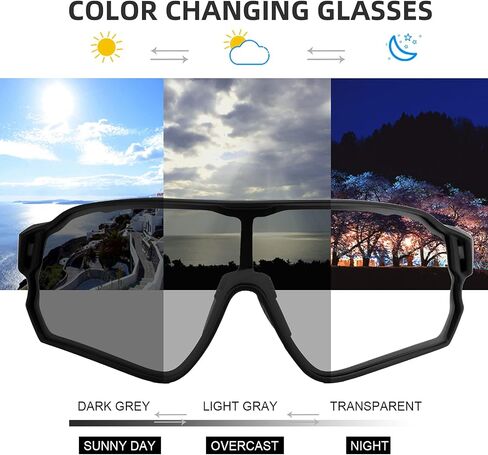 ROCKBROS Photochromic Sunglasses for Men Cycling Sunglasses Sports Bike Glasses in Saudi Arabia