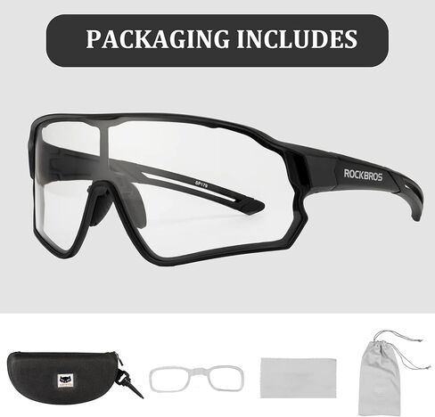 ROCKBROS Photochromic Sunglasses for Men Cycling Sunglasses Sports Bike Glasses in Saudi Arabia