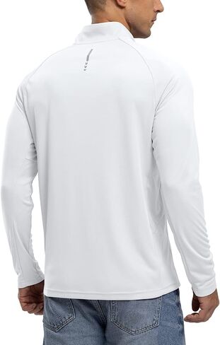 TBMPOY Men's UPF 50+ Long Sleeve Shirts 1/4 Zip Pocket Pullover Lightweight Quick Dry Rash Guard Hiking Fishing T-Shirt in Saudi Arabia