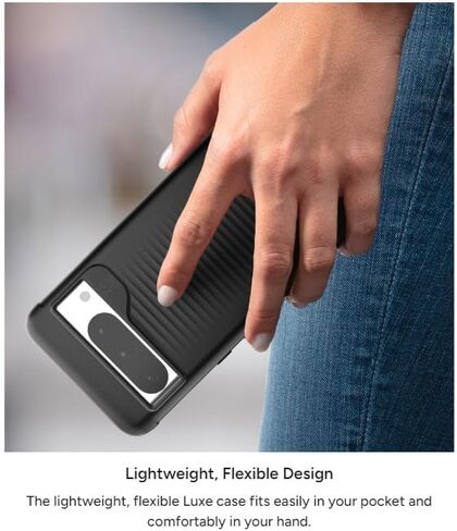 حافظة ZAGG Luxe Google Pixel 8 Pro - تصميم نحيف وأنيق مع حماية من السقوط بطول 10 أقدام، مصنوعة من محتوى معاد تدويره بنسبة 100%، حافظة هاتف متوافقة مع الشحن اللاسلكي، شفافة in Saudi Arabia