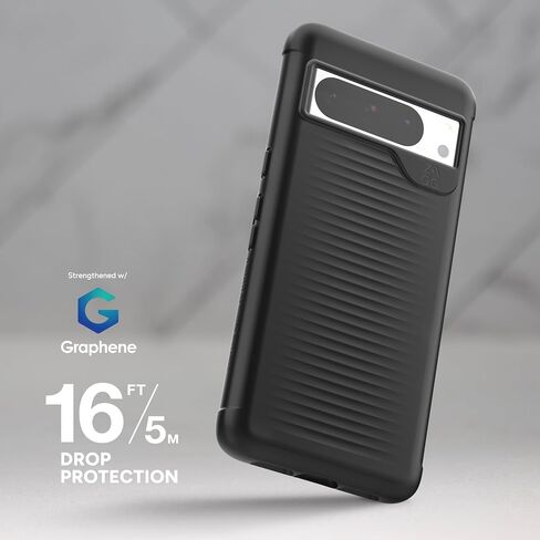 حافظة ZAGG Luxe Google Pixel 8 Pro - تصميم نحيف وأنيق مع حماية من السقوط بطول 10 أقدام، مصنوعة من محتوى معاد تدويره بنسبة 100%، حافظة هاتف متوافقة مع الشحن اللاسلكي، شفافة in Saudi Arabia