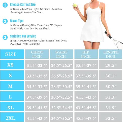 فستان تنس للنساء، فساتين للتمرين مع شورت مدمج مع جيوب in Kuwait