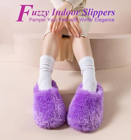 Fuzzy Winter Indoor Slippers for Women in Saudi Arabia