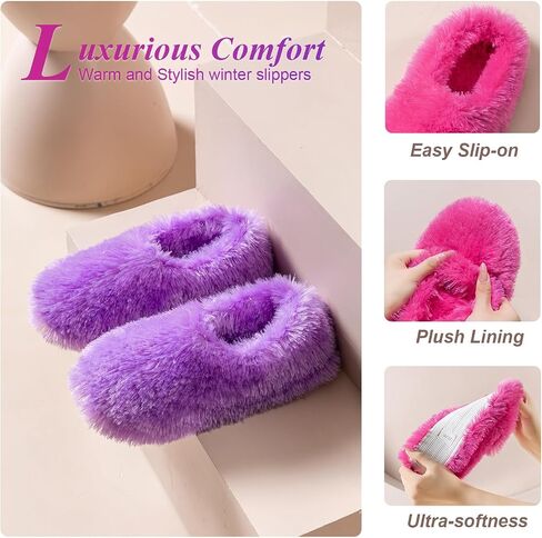 Fuzzy Winter Indoor Slippers for Women in Saudi Arabia