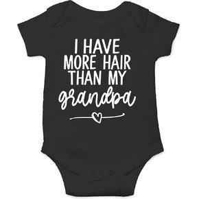 AW Fashions I Have More Hair Than My Grandpa - I Love My Papa Cute One-Piece Infant Baby Bodysuit