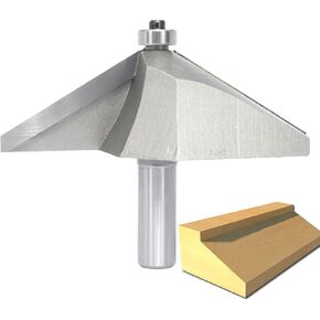 Akylin 30 Degree Extra Large Chamfer Router Bit,1/2" Shank,2" Bevel Length Horse Nose Bits,Eased Eage Cutter with Ball Bearing for Wood Profiling,Edging in Kuwait