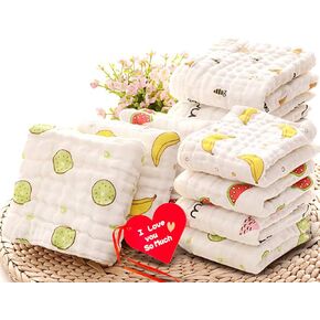 10 قطع من قماش التجشؤ من الموسلين للأطفال من كوروتس - مناشف أطفال فائقة النعومة مصنوعة من القطن بنسبة 100% - مقاس كبير 50.8 سم × 25.4 سم، فائقة الامتصاص in Kuwait