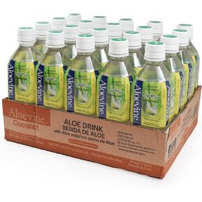 Aloevine Aloe Vera Drink, 16.9 fl oz, 20 pack Coconut