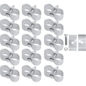 Dog Kennel Panel Clamps Chain Link Fence Clamps 1-3/8’’ Fence Parts Temporary Dog Kennel Clamps Galvanized Fence Ties for 32mm Pipe Panel Frames (8pcs)