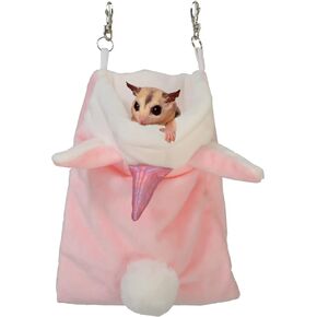 TTANFY Sugar Gliders كيس النوم قفص تحاضن سرير معلق للسناجب Marmosets الفئران الهامستر الحيوانات الأليفة الصغيرة (الوردي) in Kuwait