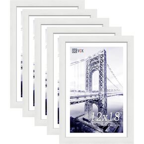 VCK 14x22 Picture Frame Set of 5 - Oak, Natural Solid Wood Poster Frames, Wall Gallery Frame