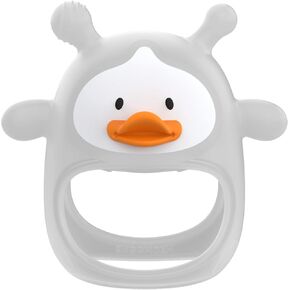 2 Packs Baby Teething Toys for 0-6 6-12 Months, Food Grade Silicone Teething Mitten, Anti Dropping Wrist Hand Teethers, Never Drop Baby Chew Toys for Sucking Needs, BPA Free (Blue & Green)