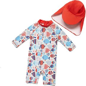 BONVERANO One Piece Swimsuit for Baby Girls UPF50+ Sun Protection Sunsuit
