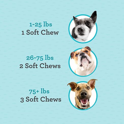 مكمل الورك والمفاصل للكلاب، 33% أكثر، 120 قطعة مضغ ناعمة للحركة، جلوكوزامين كوندرويتين، كولاجين، كركم، حمض الهيالورونيك، بذور الكتان، فيتامين C وE، للسلالات الصغيرة والكبيرة، يوصى به من قبل الطبيب البيطري in Kuwait