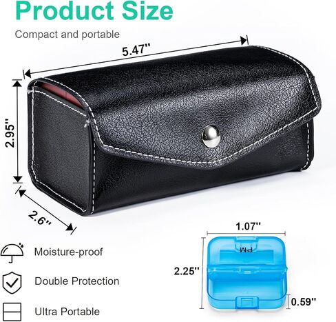 Zoksi Weekly Pill Organizer 2 Times a Day, PU Leather Bag 7 Day Am Pm Pill Box, Daily Pill Box Organizer 7 Day, Portable Medicine Organizer for Travel, Weekly Pill Case to Store All Meds in Kuwait