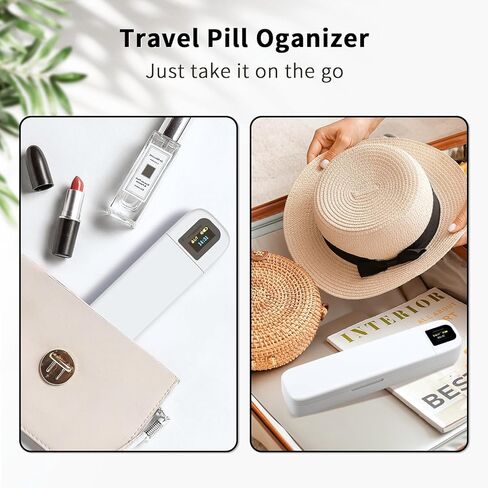 Zoksi Bluetooth Electronic Pill Dispenser with Alarm, Smart Pill Organizer with Reminder & Light, Pill Tracker, Automatic Medication Dispenser, Weekly 7 Day Pill Case 1 Time a Day for Travel (Green) in Kuwait