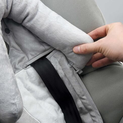 طقم أغطية للسفر للأطفال والرضع من 3 قطع لدعم الرأس والأشرطة لمقاعد السيارات وعربات الأطفال والكراسي - دب - بني in Saudi Arabia