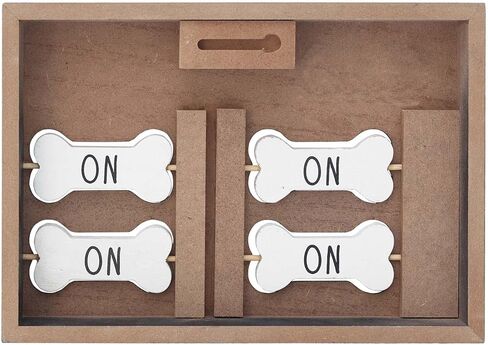 جدولة ديكور منزل الكلاب المضحكة التي يتم إطعامها أو مشيها للكلاب، صباحًا ومساءً مع تذكير على شكل عظمة بنعم أو لا يمكن عكسها، هدايا لمحبي الكلاب، 10 بوصة × 1.5 بوصة × 7 بوصة in Kuwait