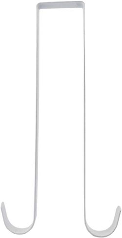 Nxtop Double Wreath Hanger 12" L أبيض ممتاز فوق الباب معدن مزدوج الجانبين حامل إكليل in Kuwait