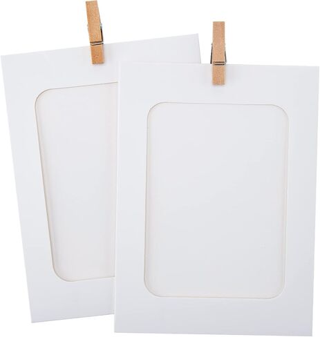 Anwyll Paper Picture Frames 4x6,30 Pcs Black Paper Photo Frames,Cardboard Picture Frames with Clips and Strings,DIY Clip Photo Holders Photo Hanging Display Kit Wall Decor for Home,Party,Office in Saudi Arabia