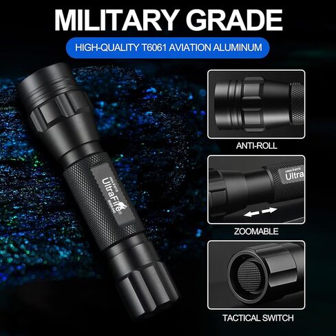 ULTRAFIRE 940nm IR مصباح يدوي للرؤية الليلية، إضاءة LED بالأشعة تحت الحمراء، مصابيح IR قابلة للتكبير غير مرئية للعين البشرية - تستخدم مع معدات الرؤية الليلية (ضوء الأشعة تحت الحمراء 940 نانومتر) in Kuwait