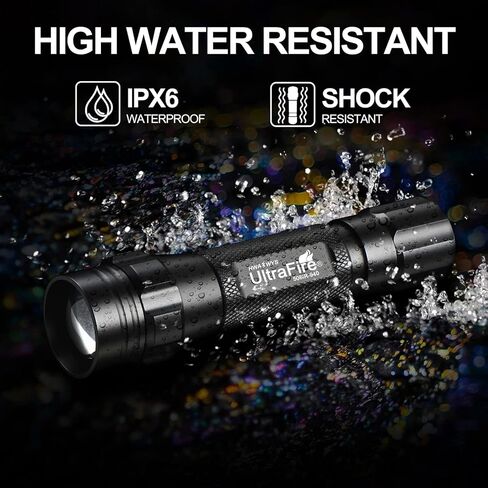 ULTRAFIRE 940nm IR مصباح يدوي للرؤية الليلية، إضاءة LED بالأشعة تحت الحمراء، مصابيح IR قابلة للتكبير غير مرئية للعين البشرية - تستخدم مع معدات الرؤية الليلية (ضوء الأشعة تحت الحمراء 940 نانومتر) in Kuwait