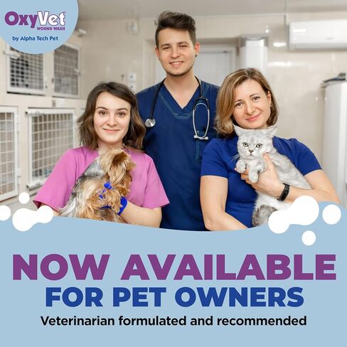 OXYVET Wound Wash | Excellent Foaming and Cleansing Agent | Non-Irritating to Skin and Eyes Wound Cleanser | Non-Staining Wound and Skin Care| 16 Fl Oz Pet First Aid Spray Bottle in Saudi Arabia