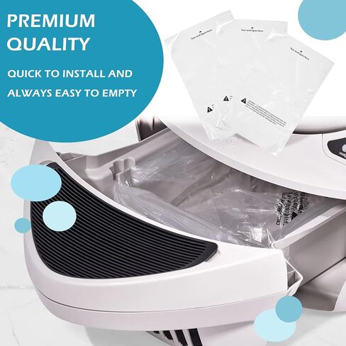 120 Pack Waste Drawer Liners Compatible with All Litter Robot Models, 9-11 Gallons Litter Box Liners with 8 Pack Carbon Filter Custom Fit for Litter-Robot in Kuwait