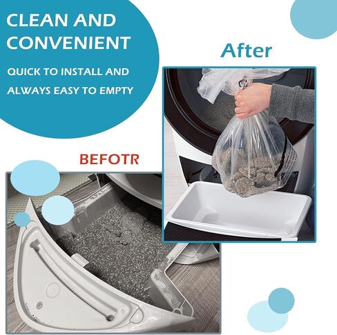 120 Pack Waste Drawer Liners Compatible with All Litter Robot Models, 9-11 Gallons Litter Box Liners with 8 Pack Carbon Filter Custom Fit for Litter-Robot in Kuwait