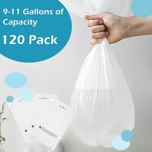 120 Pack Waste Drawer Liners Compatible with All Litter Robot Models, 9-11 Gallons Litter Box Liners with 8 Pack Carbon Filter Custom Fit for Litter-Robot in Kuwait