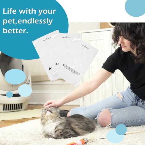 120 Pack Waste Drawer Liners Compatible with All Litter Robot Models, 9-11 Gallons Litter Box Liners with 8 Pack Carbon Filter Custom Fit for Litter-Robot in Kuwait