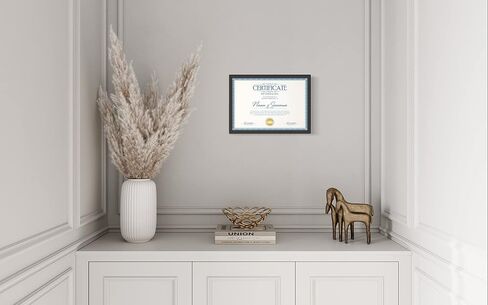 The Simple Things 8.5" x 5.5" Certificate Frame - Wood Frame - Holds Any Document Measuring 8.5" x 5.5" inches (Charcoal) in Saudi Arabia