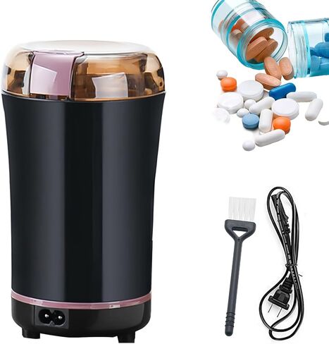 Small Electric Pill Crusher Grinder: HOMURY Multifunctional Pill Grinder with Brush Electric Fine Powder Electric Pill Crusher Grinder, Pill Pulverizer for Large Small Medication, Vitamin Tablets in Kuwait