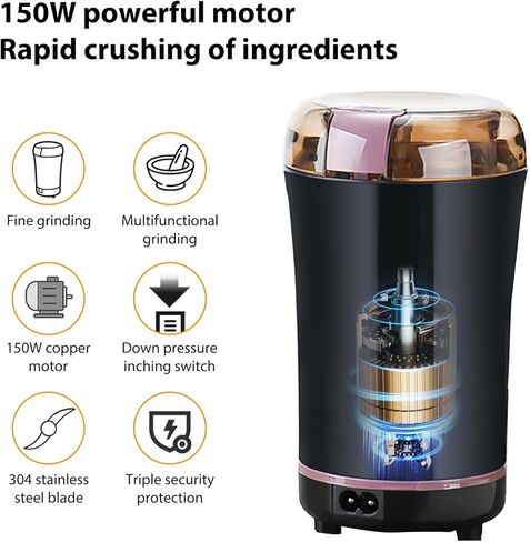 Small Electric Pill Crusher Grinder: HOMURY Multifunctional Pill Grinder with Brush Electric Fine Powder Electric Pill Crusher Grinder, Pill Pulverizer for Large Small Medication, Vitamin Tablets in Kuwait