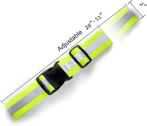 2-6 Pack - Reflective Glow Belt Safety Gear, Pt Belt, for Running Cycling Walking Marathon Military in Kuwait