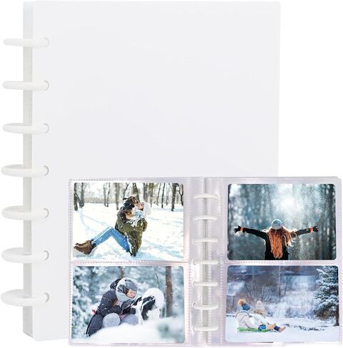 ألبوم صور Tugle مقاس 4x6 صور، 80 جيبًا بغطاء صلب صغير الحجم وألبوم صور لذكرى الزفاف العائلية وإجازة الطفل (أبيض) in Kuwait
