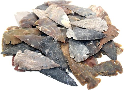 Crystalo - Set of 25 Indian Arrowheads Agate New Replica 2 to 2 1/2 Inch Long in Kuwait