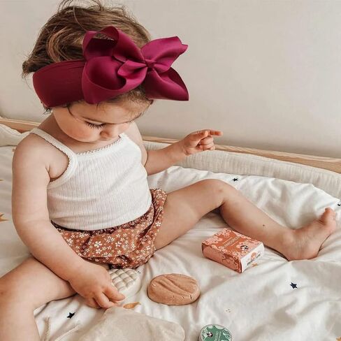 دي اي دي 20 قطعة من عصابات الرأس المصنوعة من النايلون المرن الناعم على شكل فيونكات للشعر للفتيات الصغيرات والرضع وحديثي الولادة in Kuwait