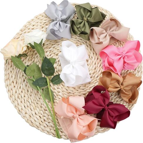 دي اي دي 20 قطعة من عصابات الرأس المصنوعة من النايلون المرن الناعم على شكل فيونكات للشعر للفتيات الصغيرات والرضع وحديثي الولادة in Kuwait