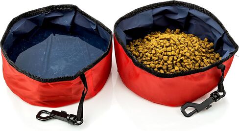 Travel Pet Bowl for Food and Water, Folding Collapsible, for Dogs and Cats-2 Pack in Saudi Arabia