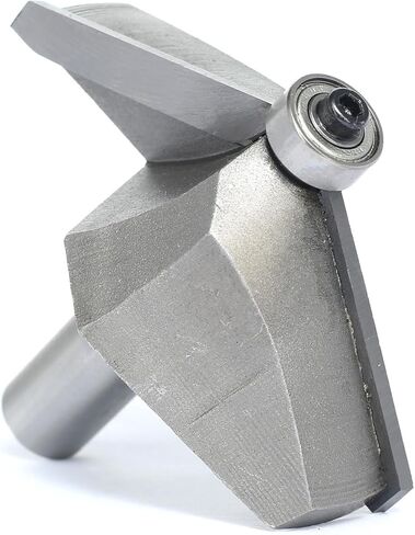 Akylin 30 Degree Extra Large Chamfer Router Bit,1/2" Shank,1-3/8" Bevel Length Horse Nose Bits,Eased Eage Cutter with Ball Bearing for Wood Profiling,Edging in Kuwait