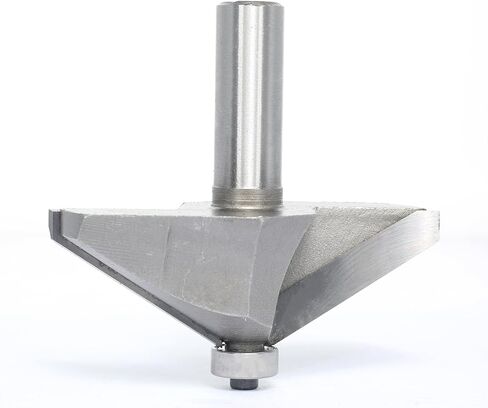 Akylin 30 Degree Extra Large Chamfer Router Bit,1/2" Shank,1-3/8" Bevel Length Horse Nose Bits,Eased Eage Cutter with Ball Bearing for Wood Profiling,Edging in Kuwait