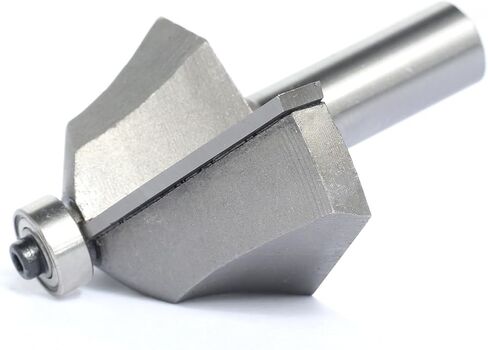 Akylin 30 Degree Extra Large Chamfer Router Bit,1/2" Shank,1-3/8" Bevel Length Horse Nose Bits,Eased Eage Cutter with Ball Bearing for Wood Profiling,Edging in Kuwait