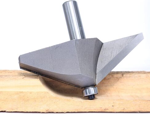 Akylin 30 Degree Extra Large Chamfer Router Bit,1/2" Shank,2" Bevel Length Horse Nose Bits,Eased Eage Cutter with Ball Bearing for Wood Profiling,Edging in Kuwait