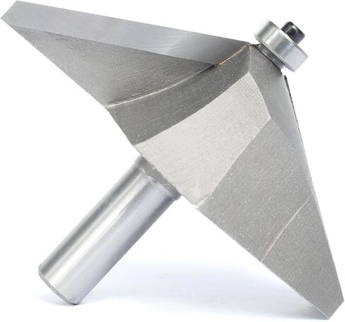 Akylin 30 Degree Extra Large Chamfer Router Bit,1/2" Shank,2" Bevel Length Horse Nose Bits,Eased Eage Cutter with Ball Bearing for Wood Profiling,Edging in Kuwait