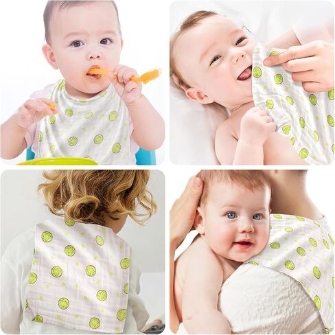 10 قطع من قماش التجشؤ من الموسلين للأطفال من كوروتس - مناشف أطفال فائقة النعومة مصنوعة من القطن بنسبة 100% - مقاس كبير 50.8 سم × 25.4 سم، فائقة الامتصاص in Kuwait