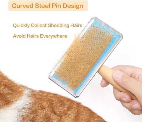 Cat Brush,Dog Brush,Solid Wood Pet Brush For Cats,Dogs And Rabbits,This Grooming Tool is Perfect for Any Grooming or Massage Needs. in Kuwait